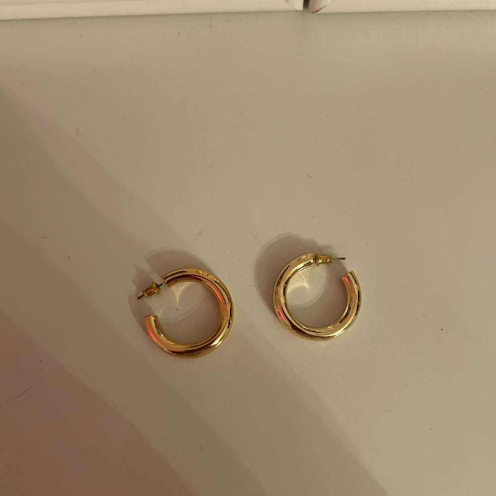 Elegant Gold Plated Hoop Earrings